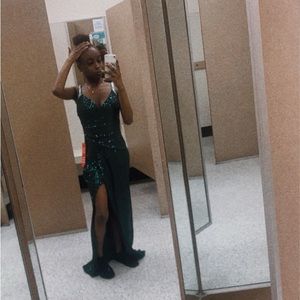 Green, emerald sundae dress